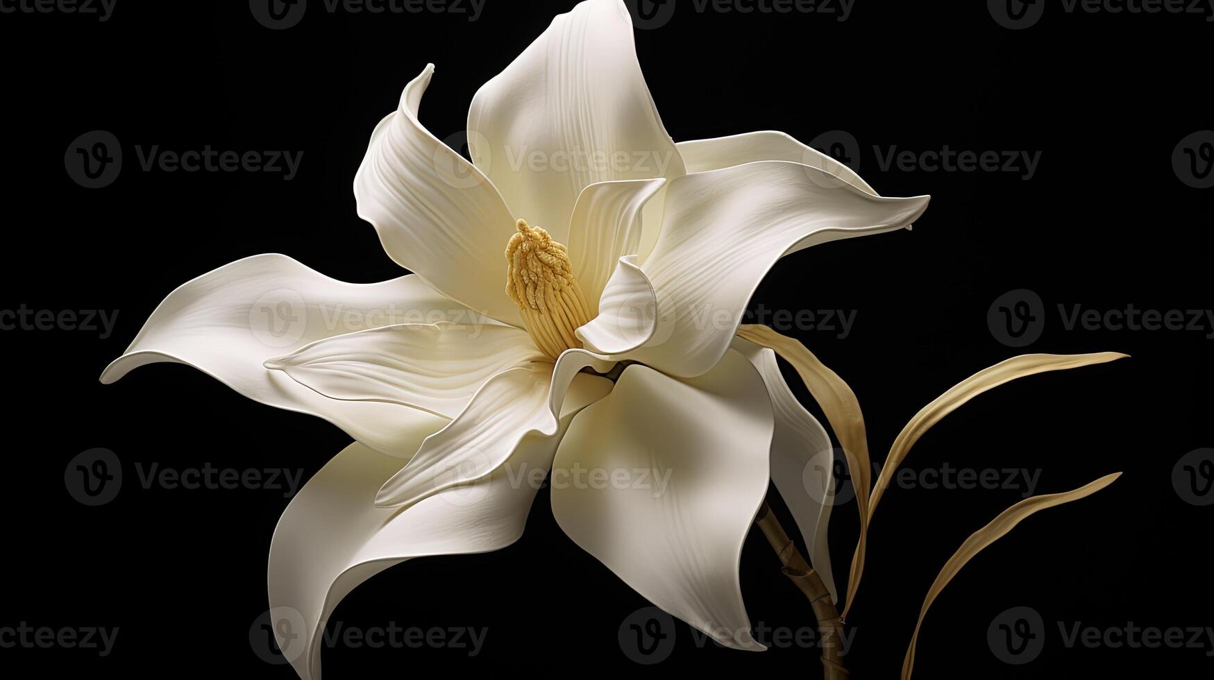 AI generated orchid vanilla flower ai generated photo