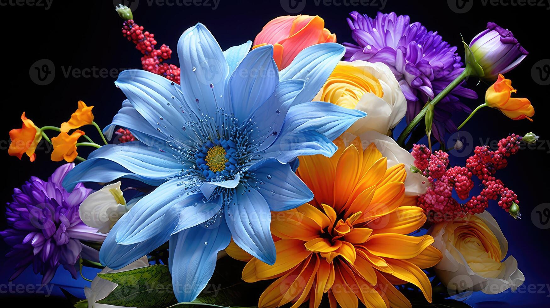 AI generated bouquet modern flower ai generated photo