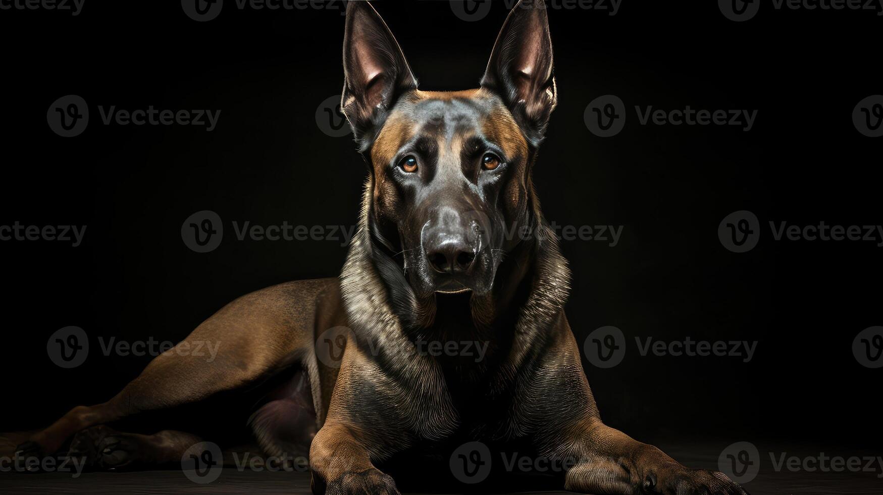 AI generated trained protection dog ai generated photo
