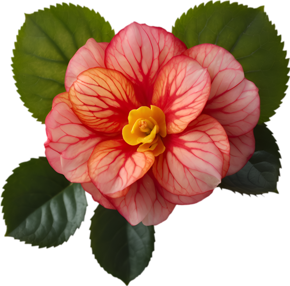 AI generated Begonia clipart. A cute Begonia flower icon. png