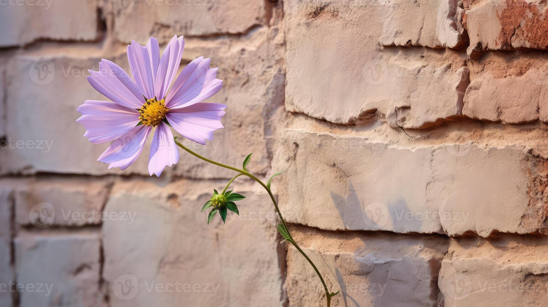 ai generado decoración pared flor ai generado foto