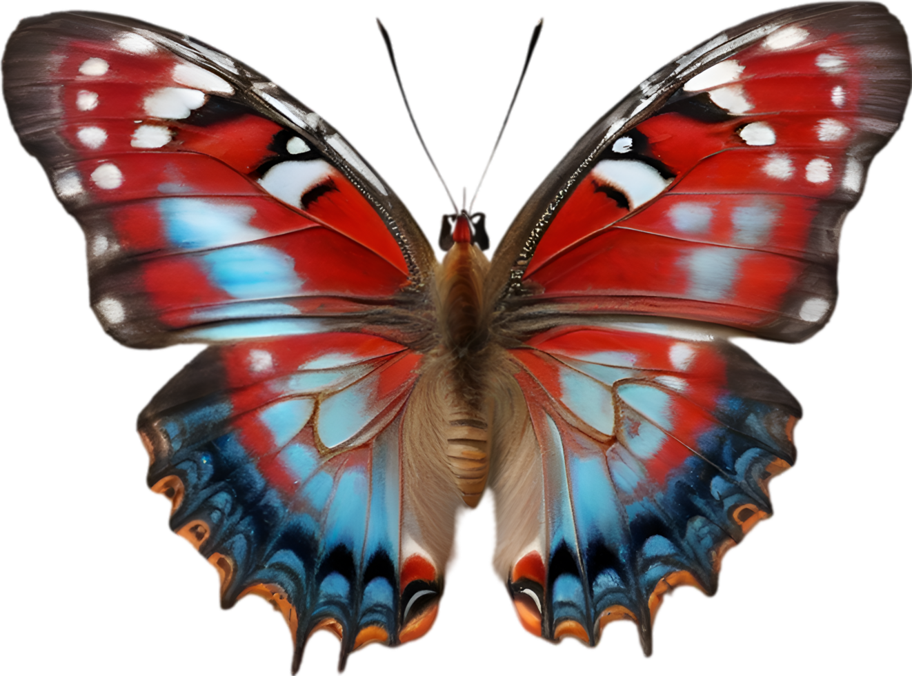 AI generated Colorful and elegant butterfly image. png