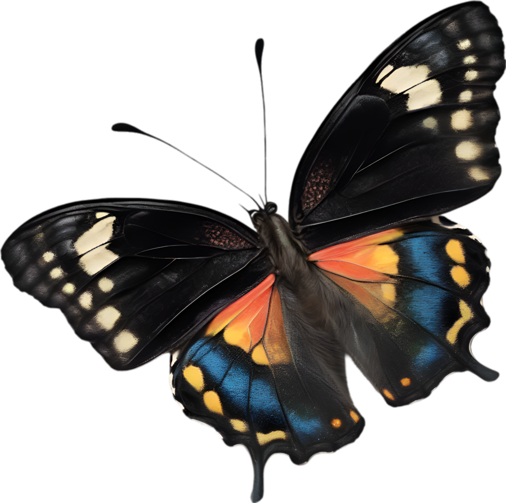 AI generated Colorful and elegant butterfly image. png