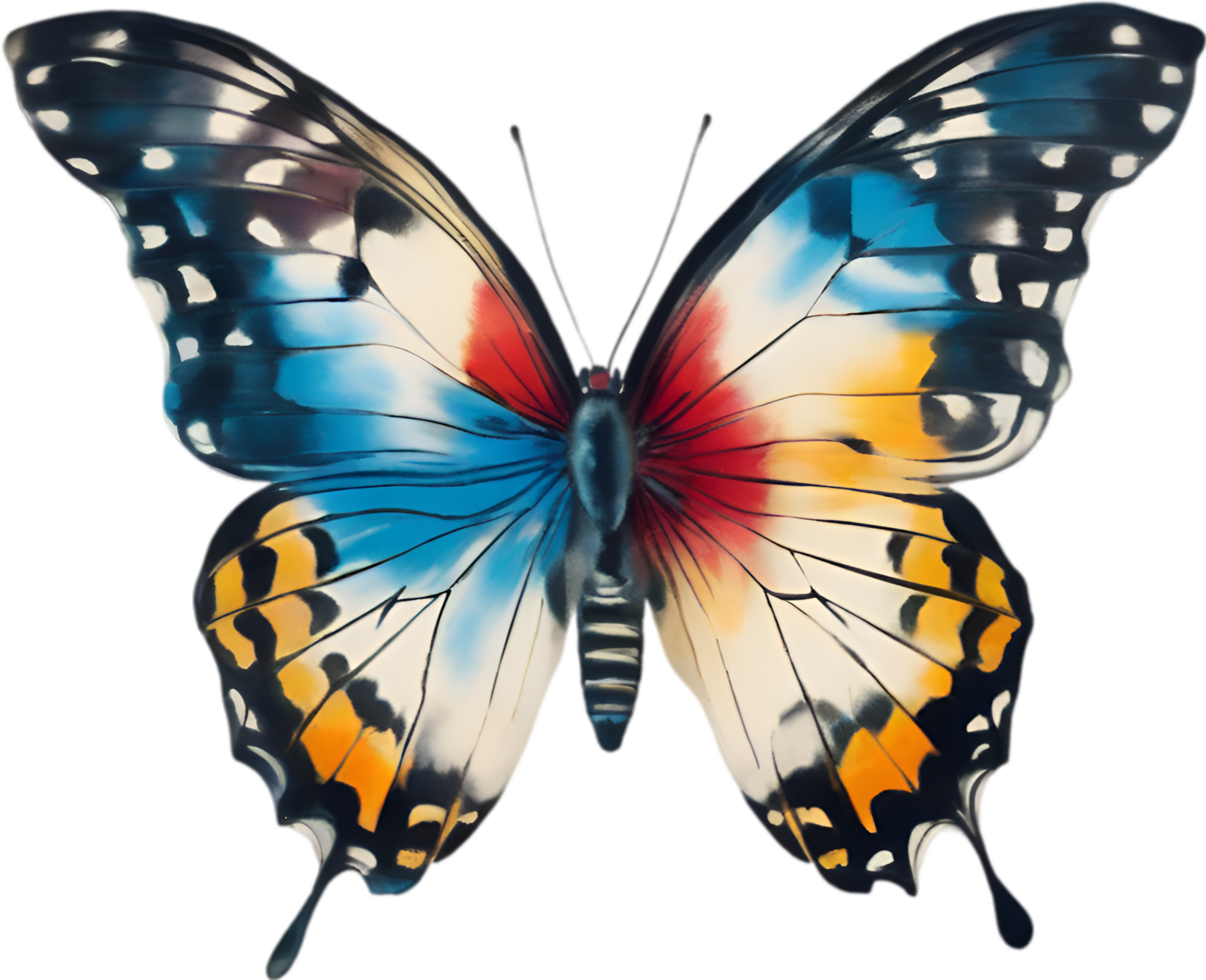 AI generated Colorful and elegant butterfly image. png