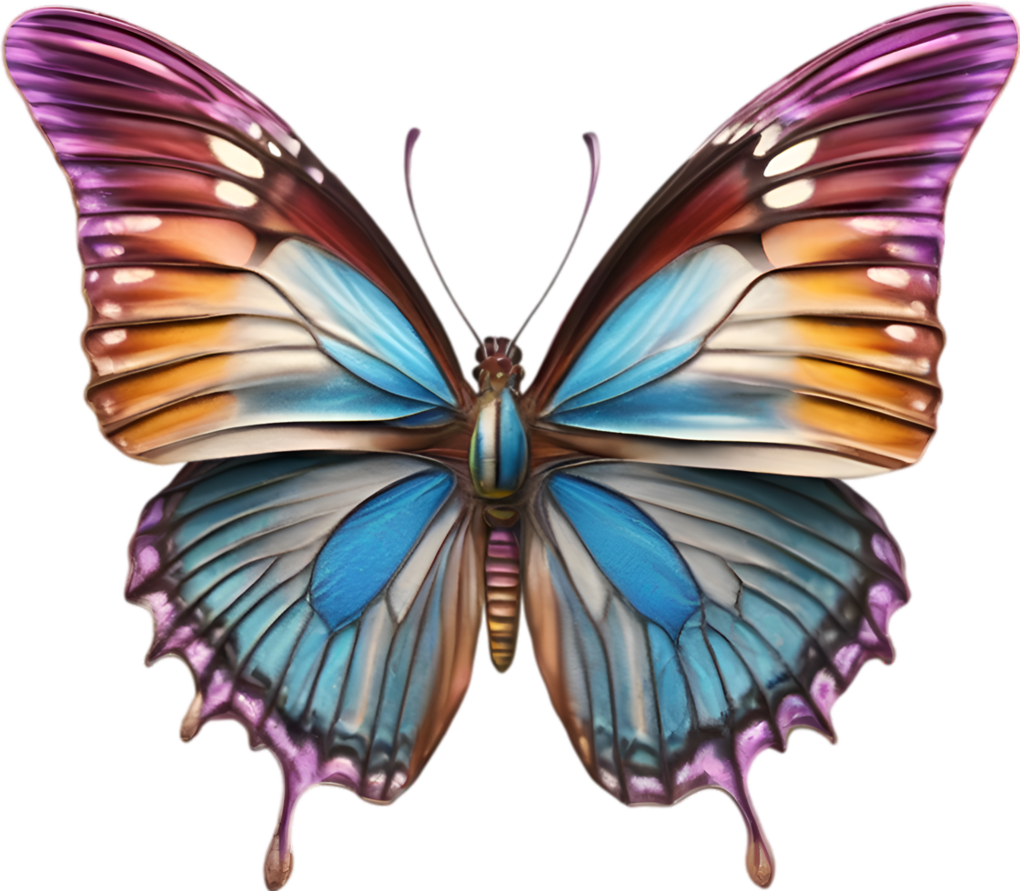AI generated Colorful and elegant butterfly image. png