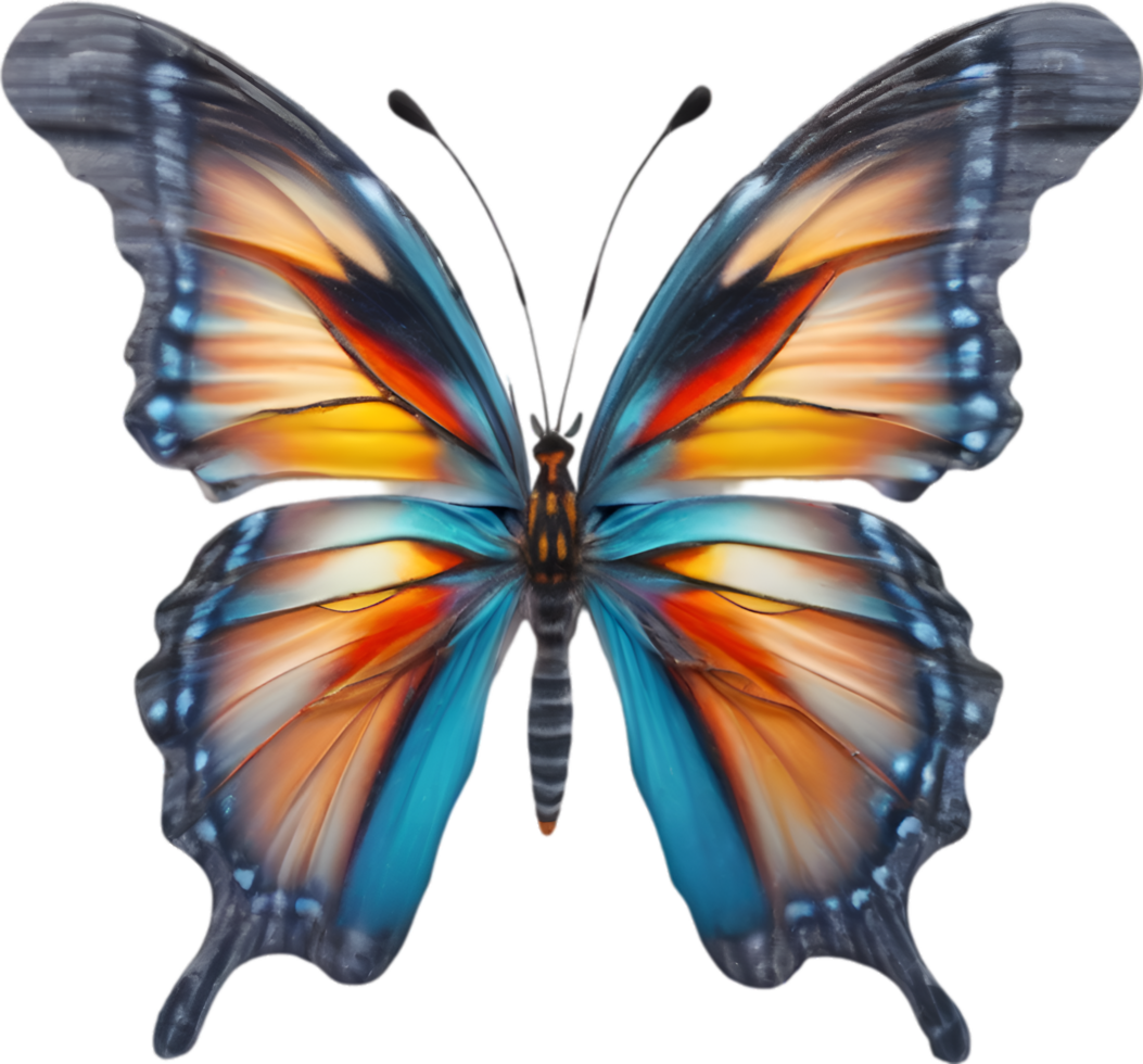 AI generated Colorful and elegant butterfly image. png