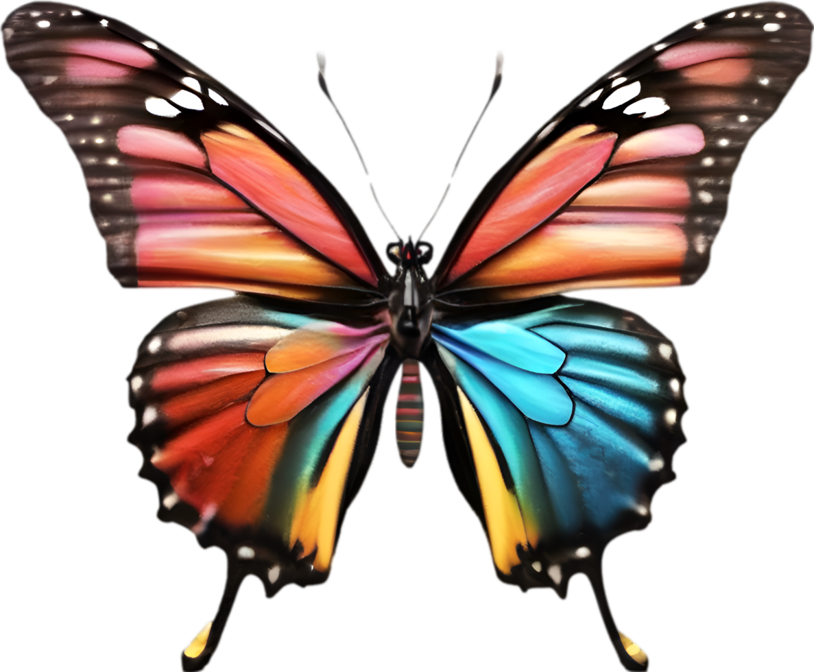AI generated Colorful and elegant butterfly image. png