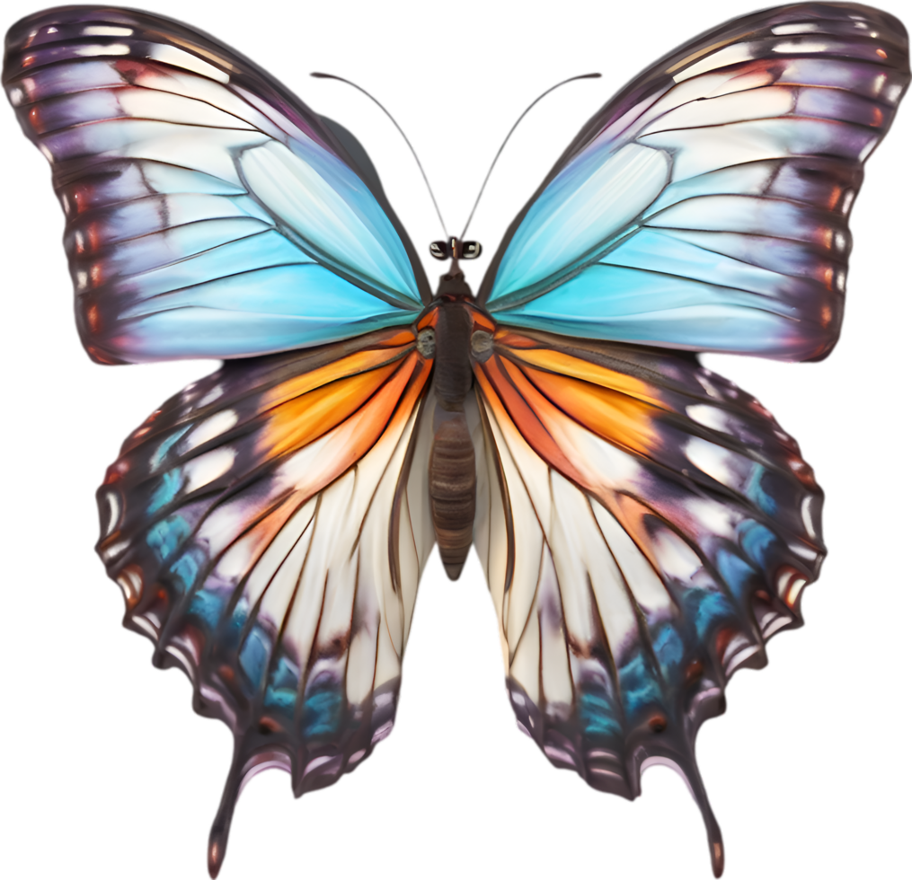 AI generated Colorful and elegant butterfly image. png