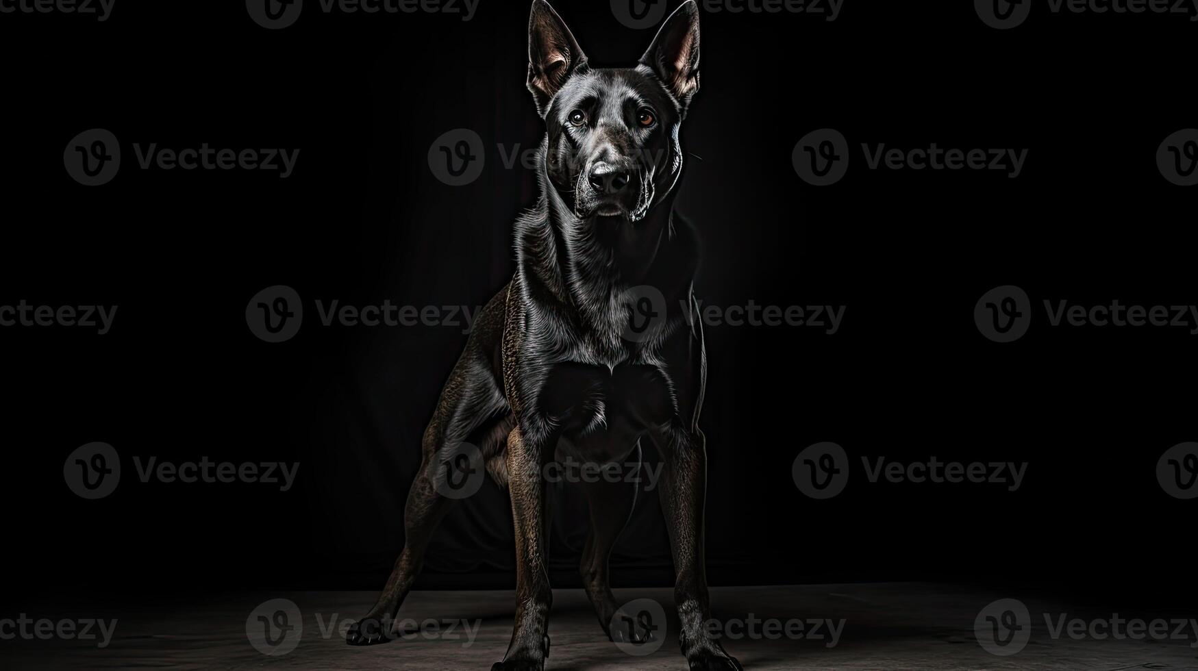 AI generated loyal protection dog ai generated photo