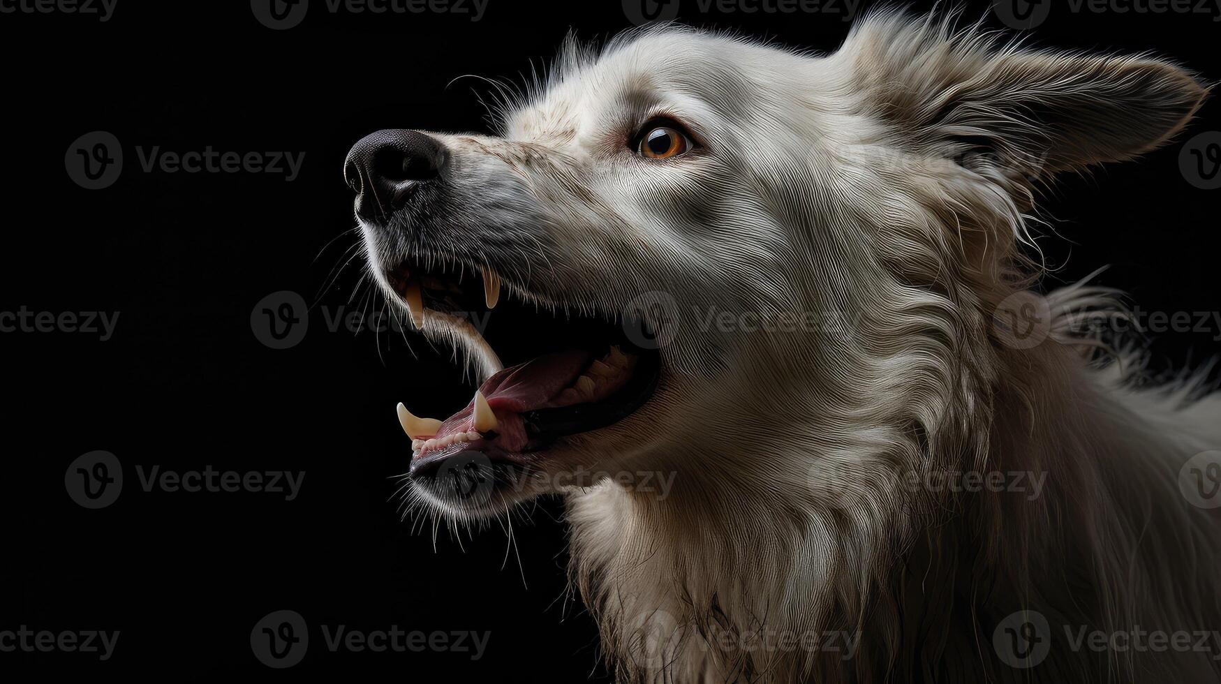 AI generated language dog speaking ai generated photo