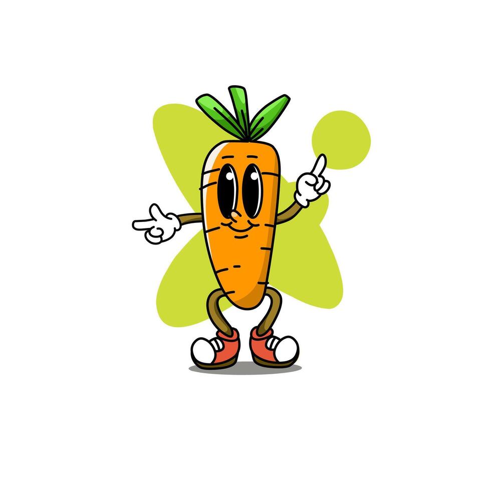 illustration of fruit and vegetable characters with cute emotions and expressions vector