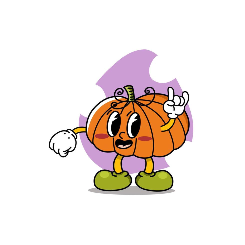 Illustration of fruit and vegetable characters with cute emotions and expressions vector