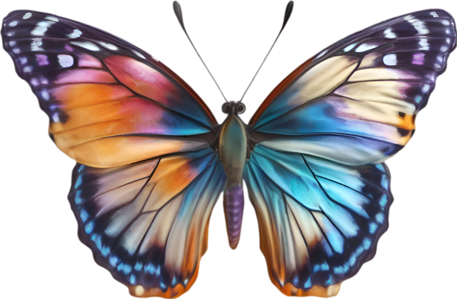 AI generated Colorful and elegant butterfly image. png