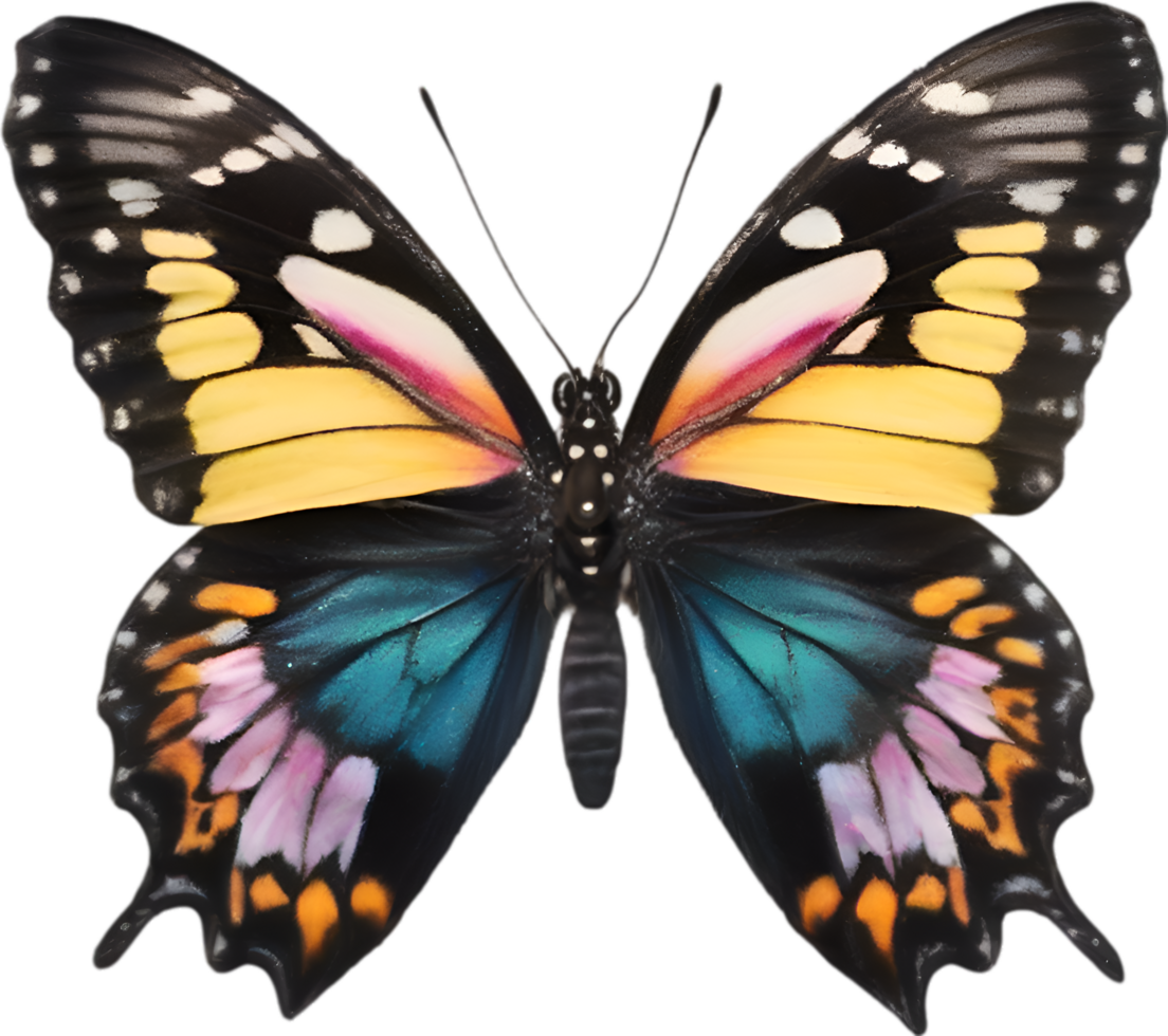 AI generated Colorful and elegant butterfly image. png