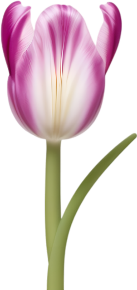 AI generated Tulip clipart. A cute Tulip flower icon. png