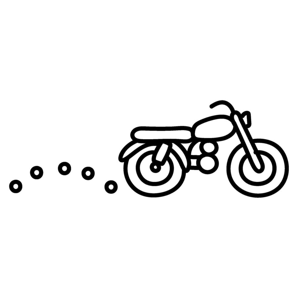 mapa motocicleta ruta icono mano dibujado vector ilustración