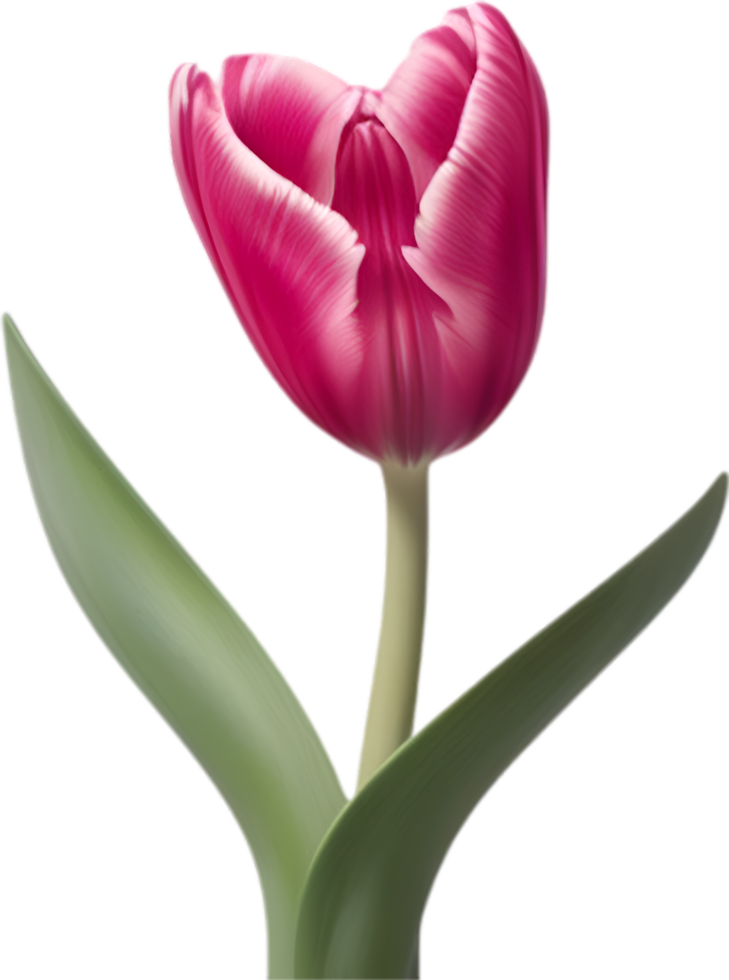 AI generated Tulip clipart. A cute Tulip flower icon. png