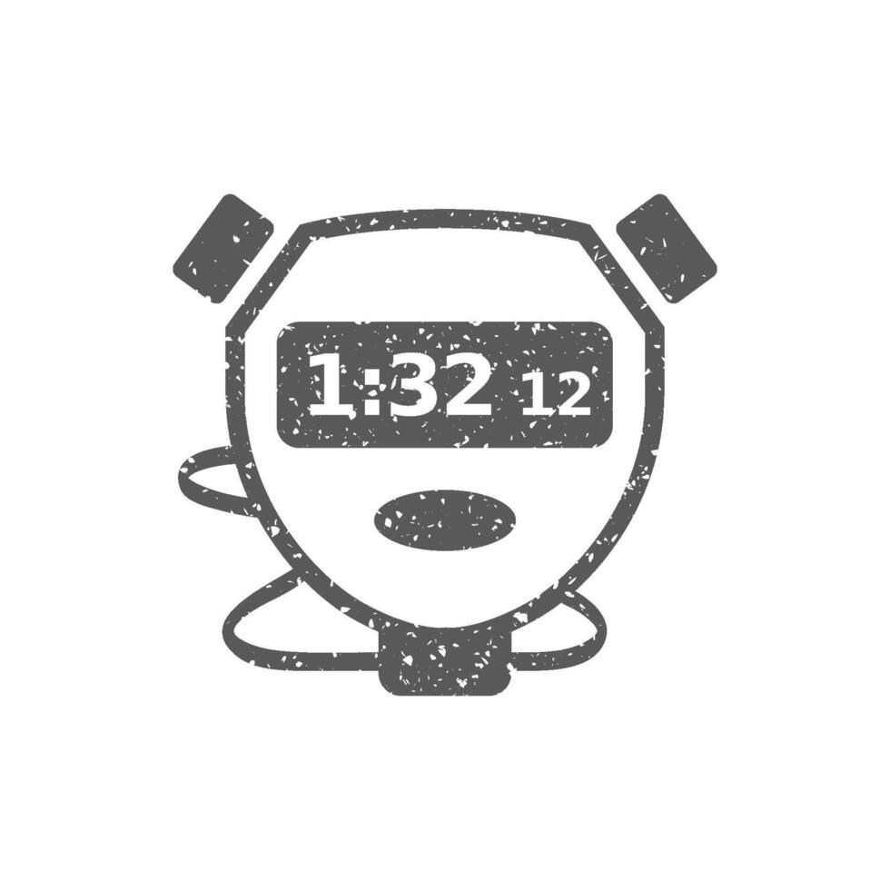 Stopwatch icon in grunge texture vector illustration