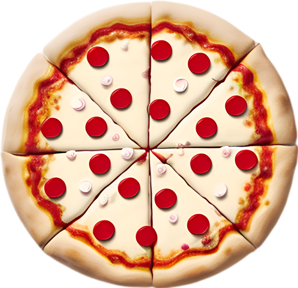 AI generated Pizza icon, a cute colorful Pizza icon. png