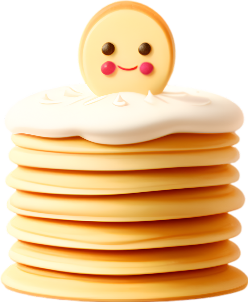 AI generated Pancake icon, a cute colorful Pancake icon. png