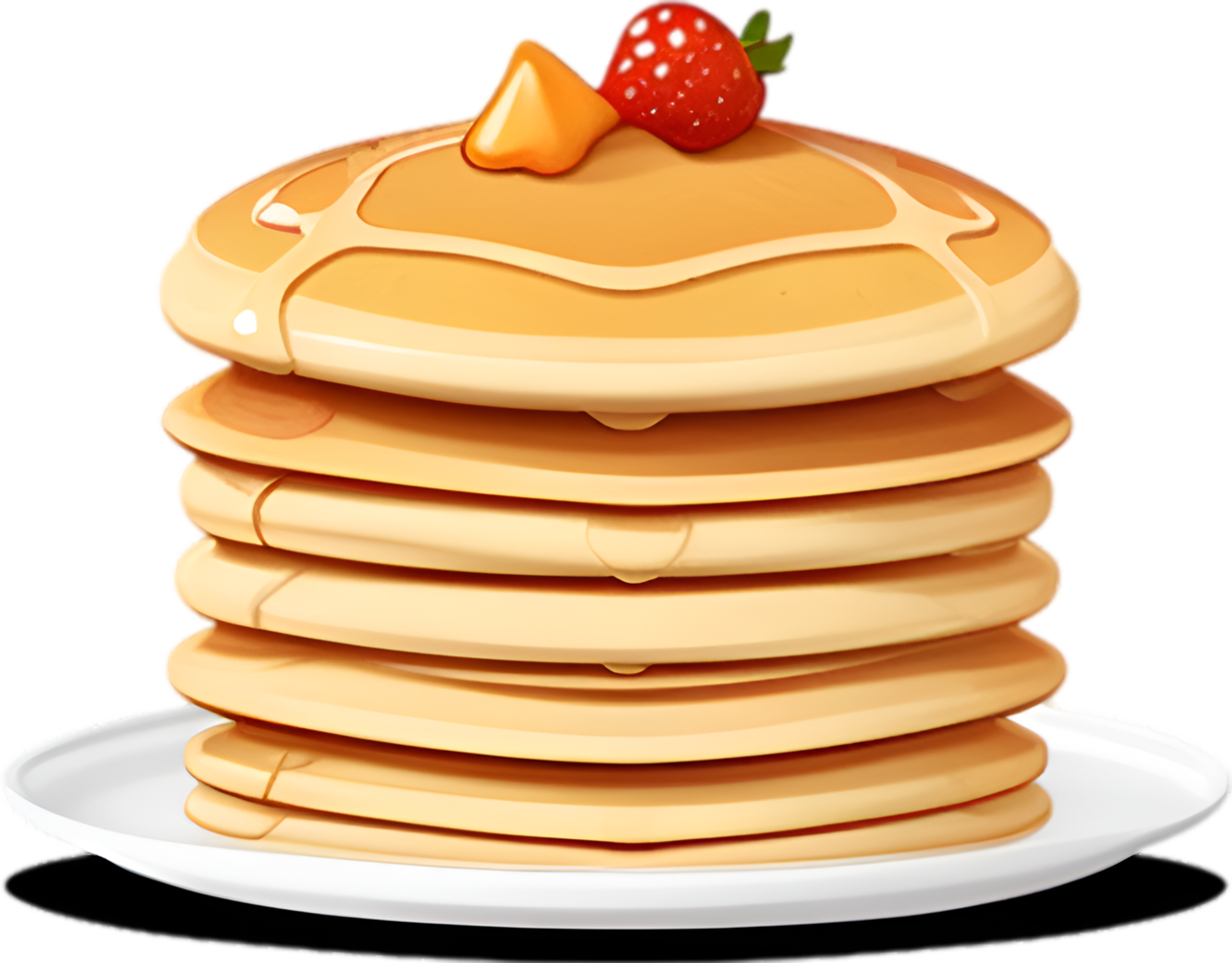 AI generated Pancake icon, a cute colorful Pancake icon. png