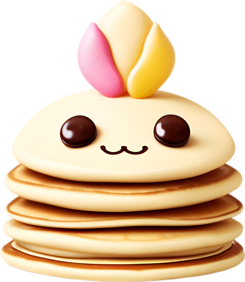AI generated Pancake icon, a cute colorful Pancake icon. png