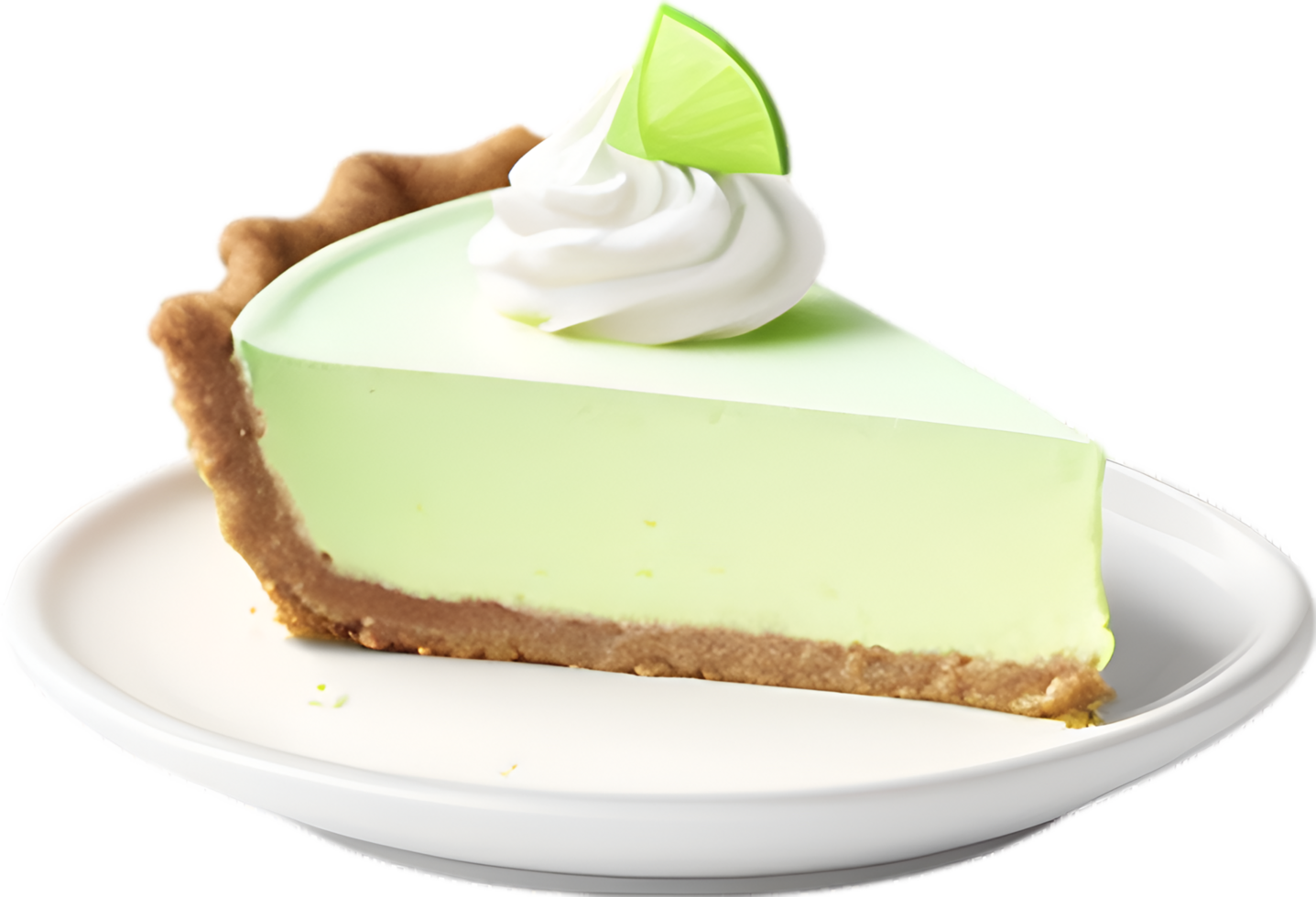 AI generated Key Lime Pie icon, cute colorful Key Lime Pie icon. png