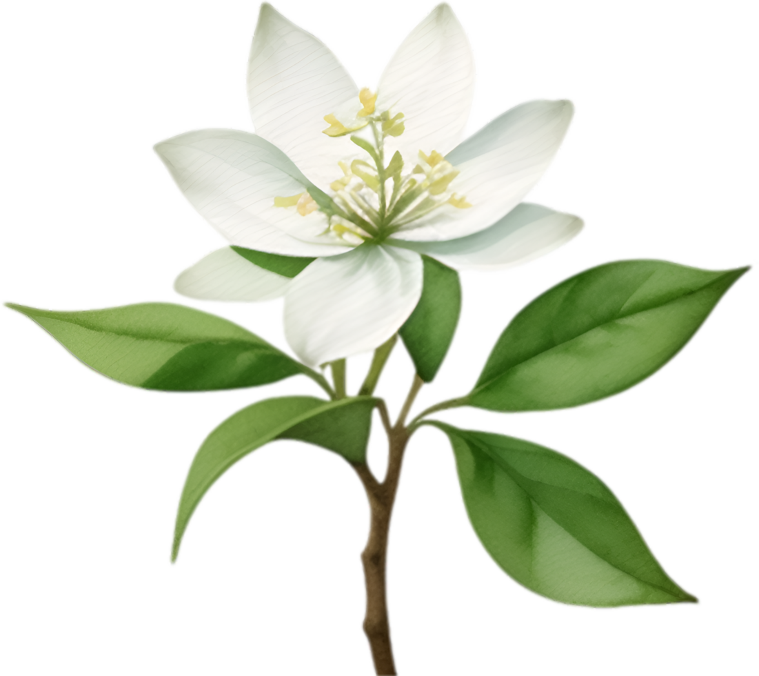 AI generated Jasmine clipart. A cute Jasmine flower icon. png