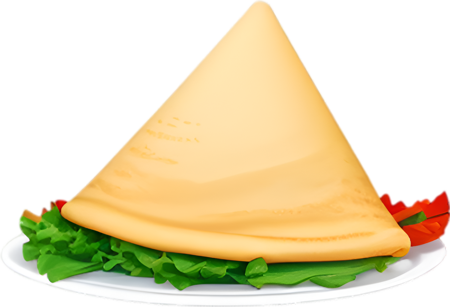 AI generated Dosa food icon, cute colorful Dosa icon. png