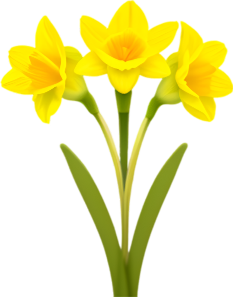 AI generated Daffodil clipart. A cute Daffodil flower icon. png