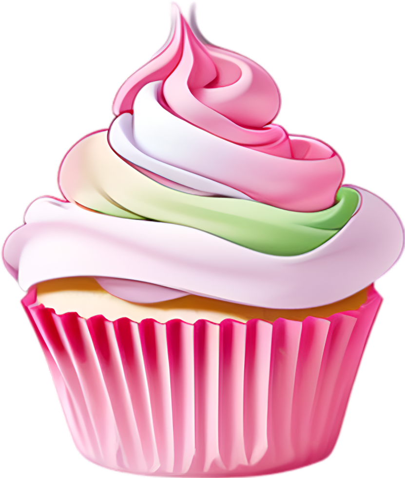 AI generated Cupcake icon, a cute colorful Cupcake icon. png