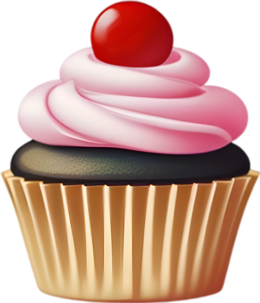 AI generated Cupcake icon, a cute colorful Cupcake icon. png