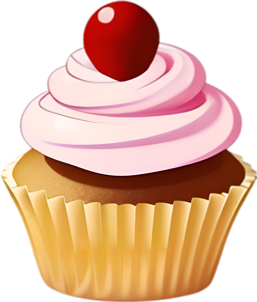 AI generated Cupcake icon, a cute colorful Cupcake icon. png