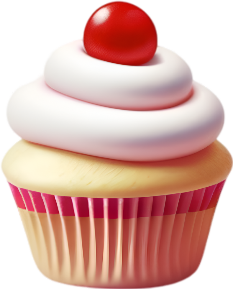 AI generated Cupcake icon, a cute colorful Cupcake icon. png