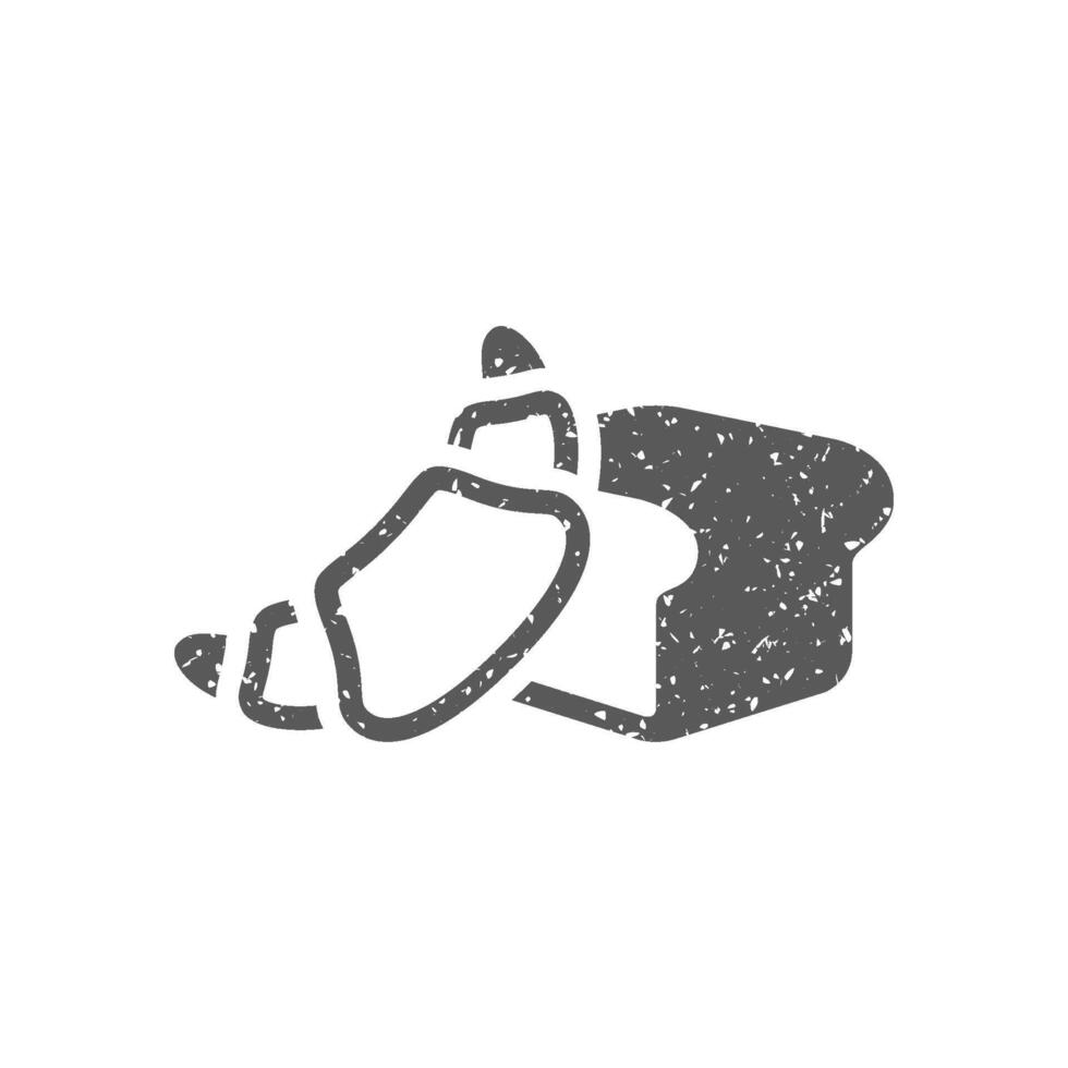 Bakery icon in grunge texture vector illustration