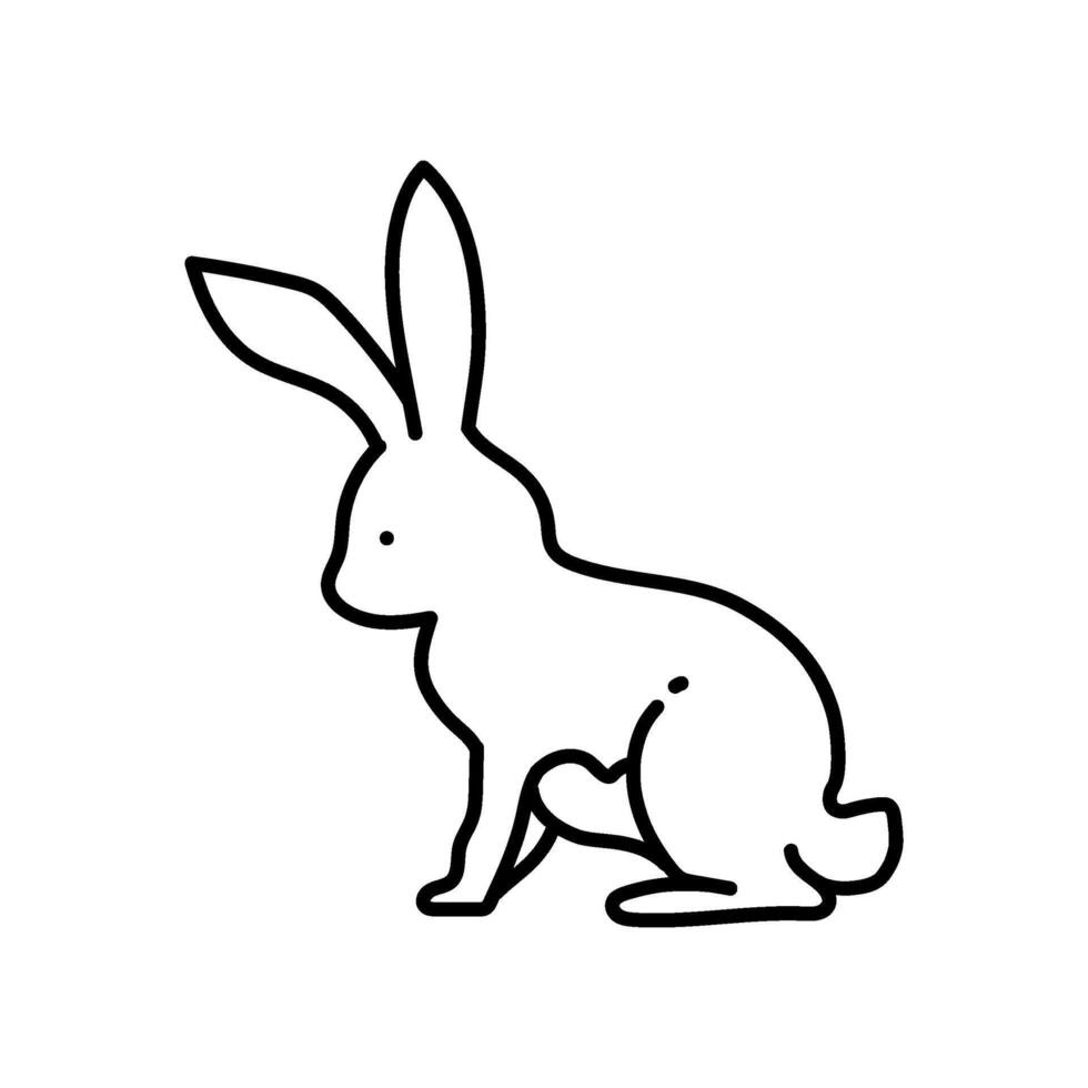 rabbit icon hand drawn vector illustration