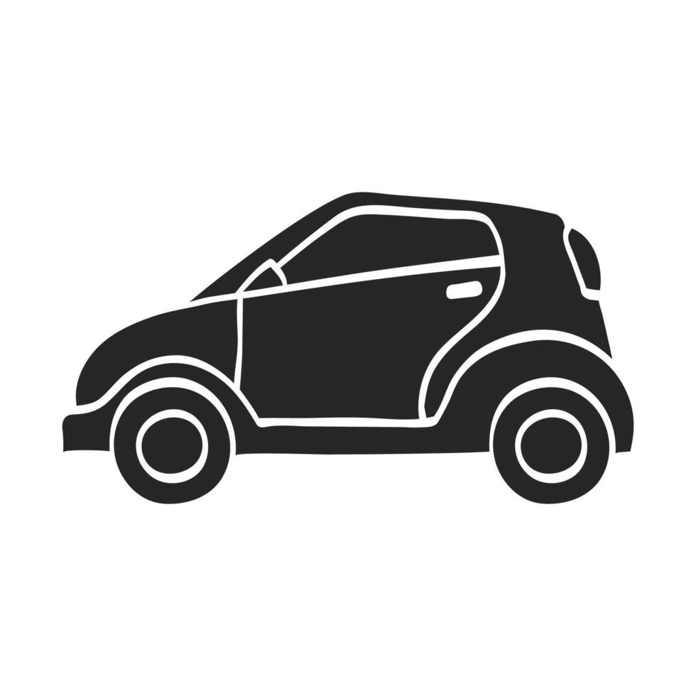 Hand drawn Green car vector illustration