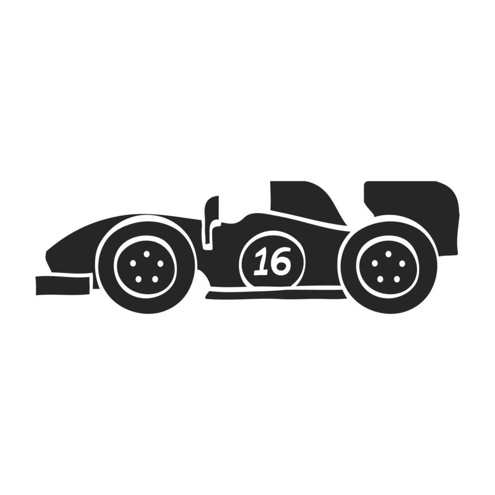 Hand drawn Race car vector illustration