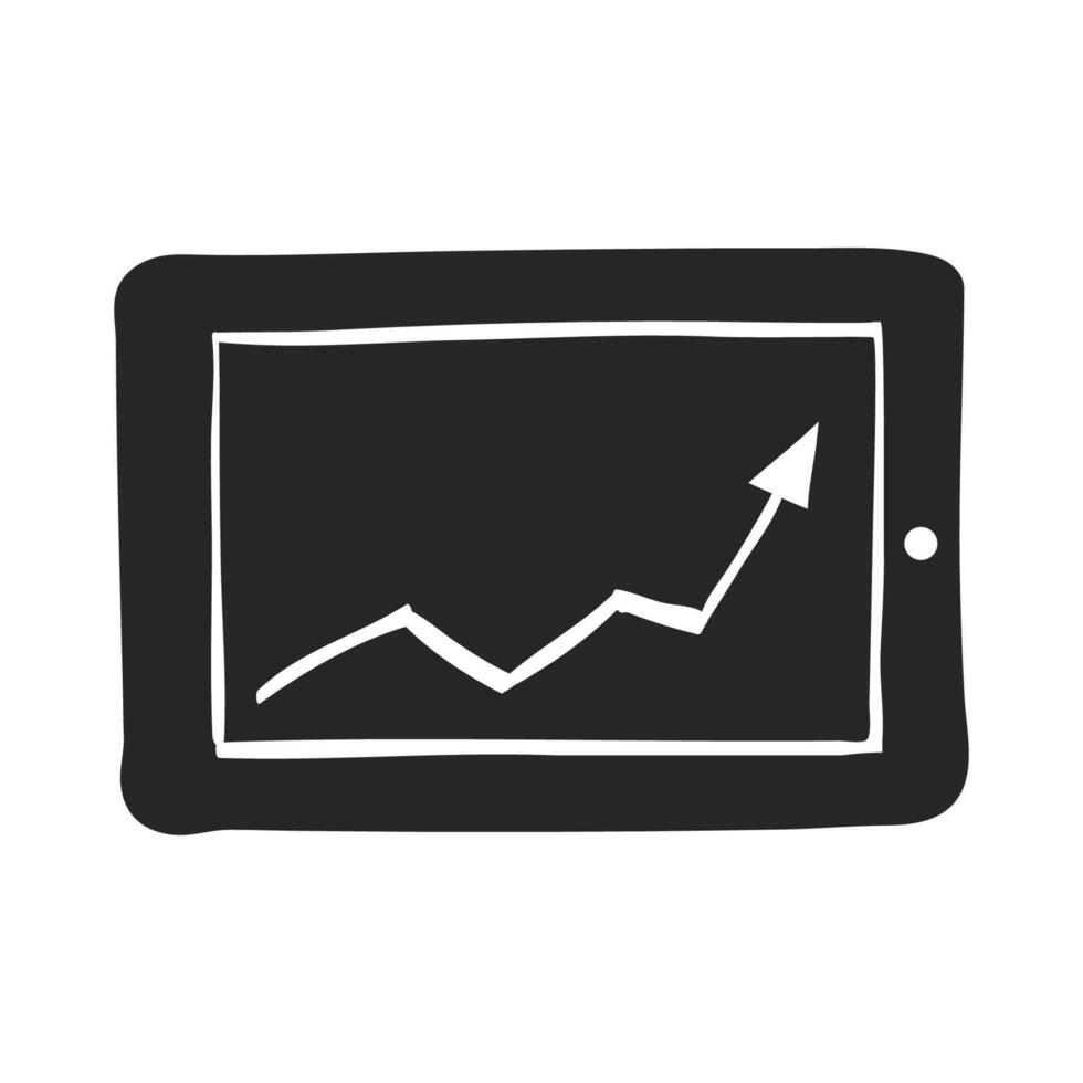 Hand drawn Arrow chart vector illustration