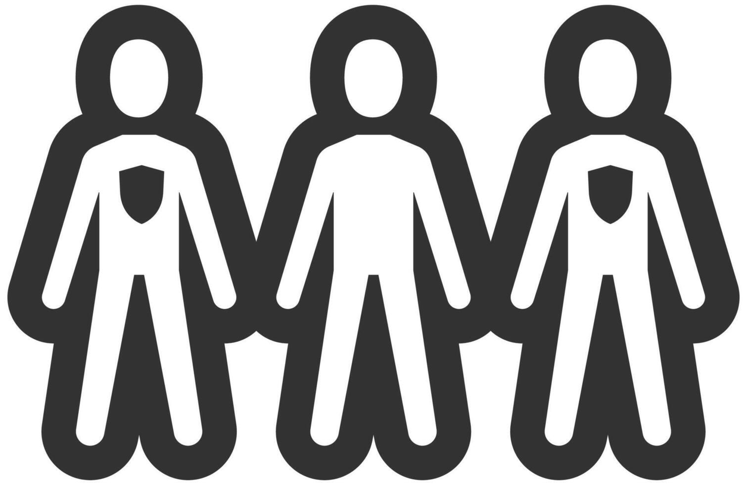 Herd immunity concept icon in thick outline. Vector illustration.
