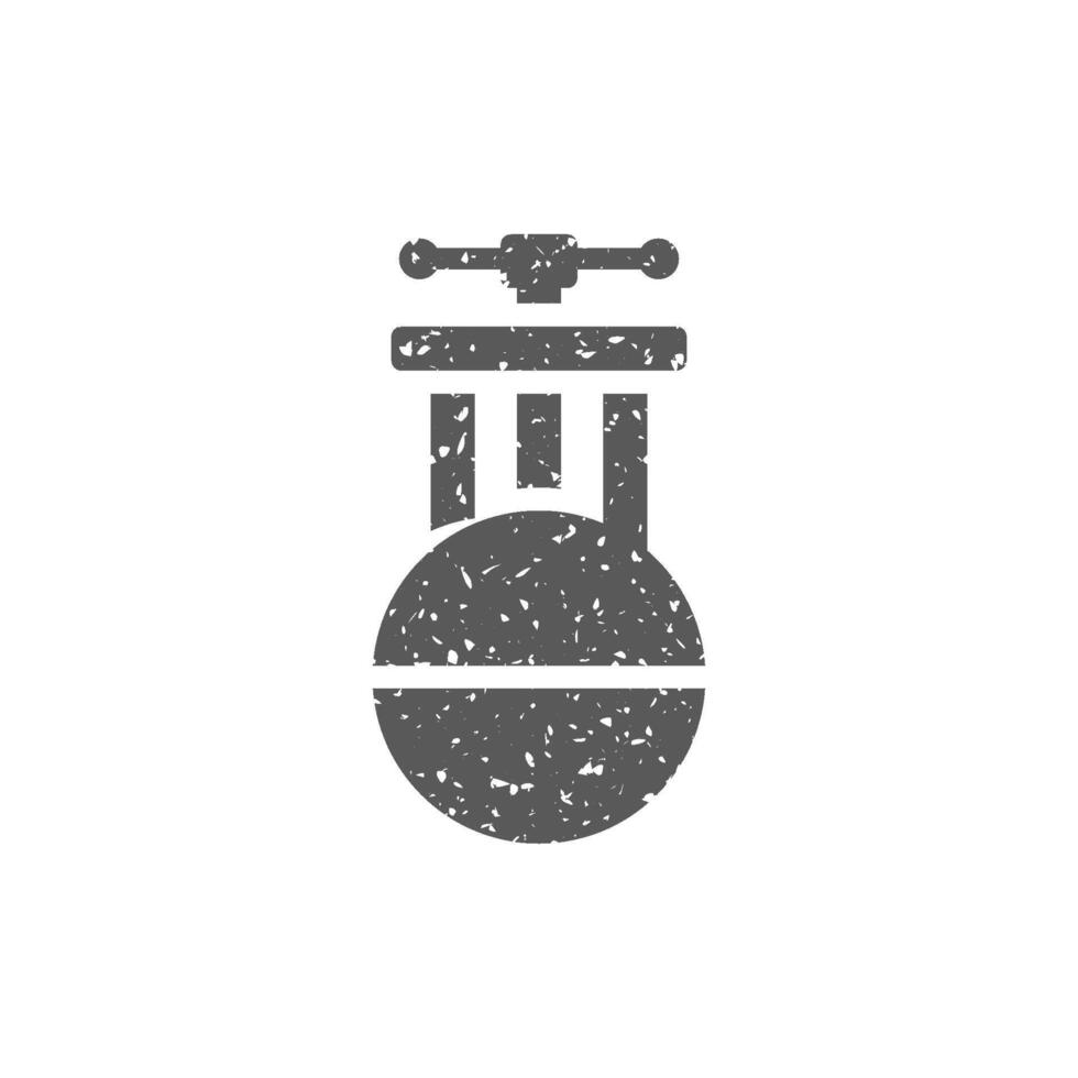 Camera lens tool icon in grunge texture vector illustration