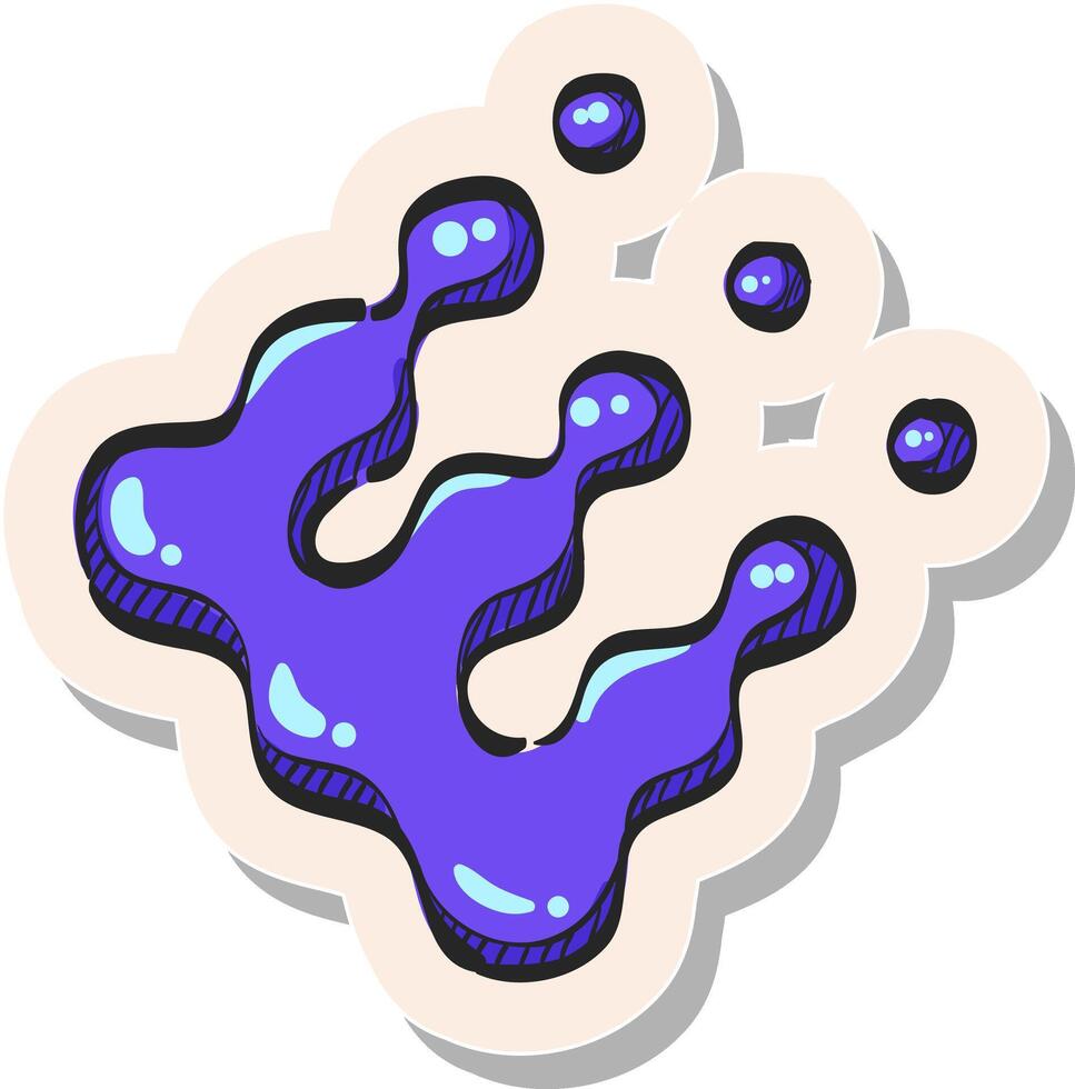 Hand drawn Printing raster dots icon in sticker style vector illustration