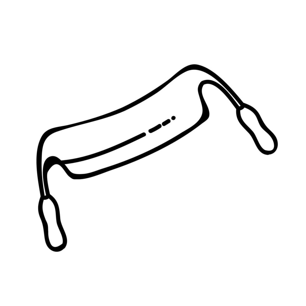 Draw knife icon. Woodworking tool. Hand drawn vector illustration. Editable line stroke