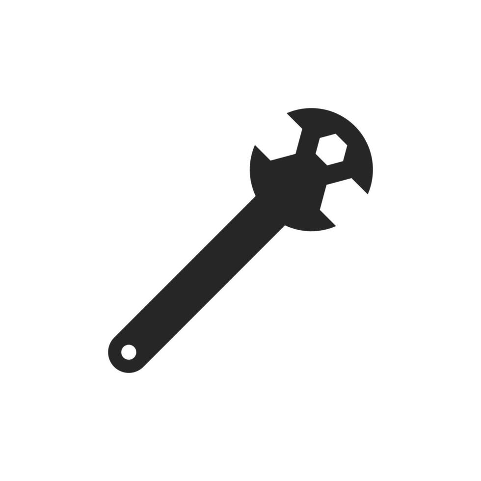 Bicycle spanner icon in single color vector