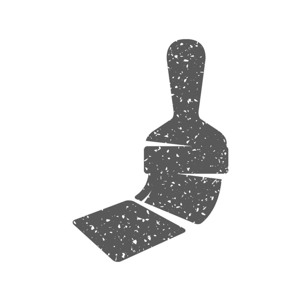 Paint brush icon in grunge texture vector illustration