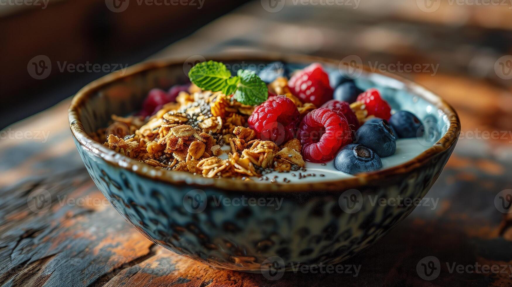 AI generated Nutrient-Packed Breakfast Table A Variety of Fresh Fruits and Nuts for a Healthy Start photo