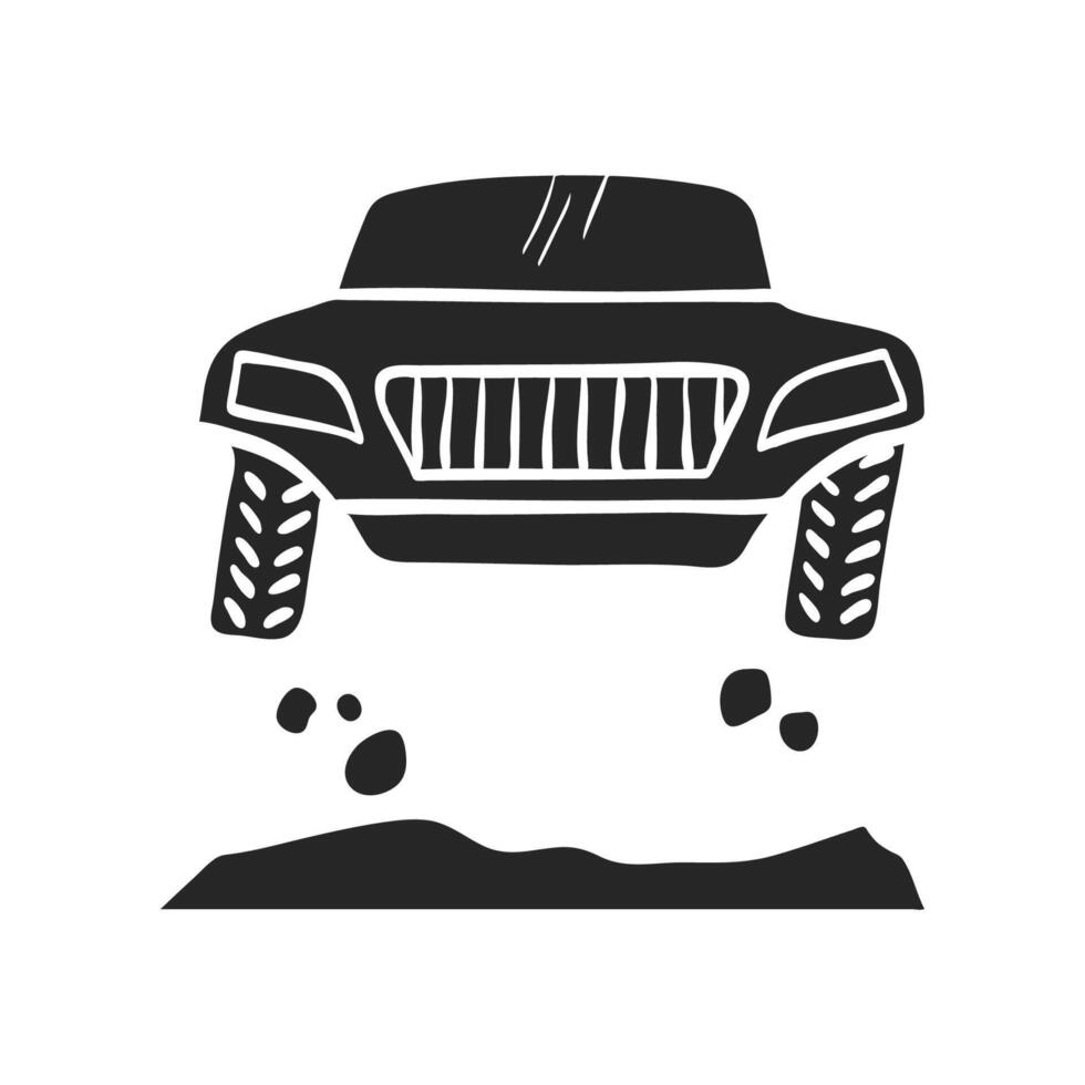 Hand drawn Rally car vector illustration