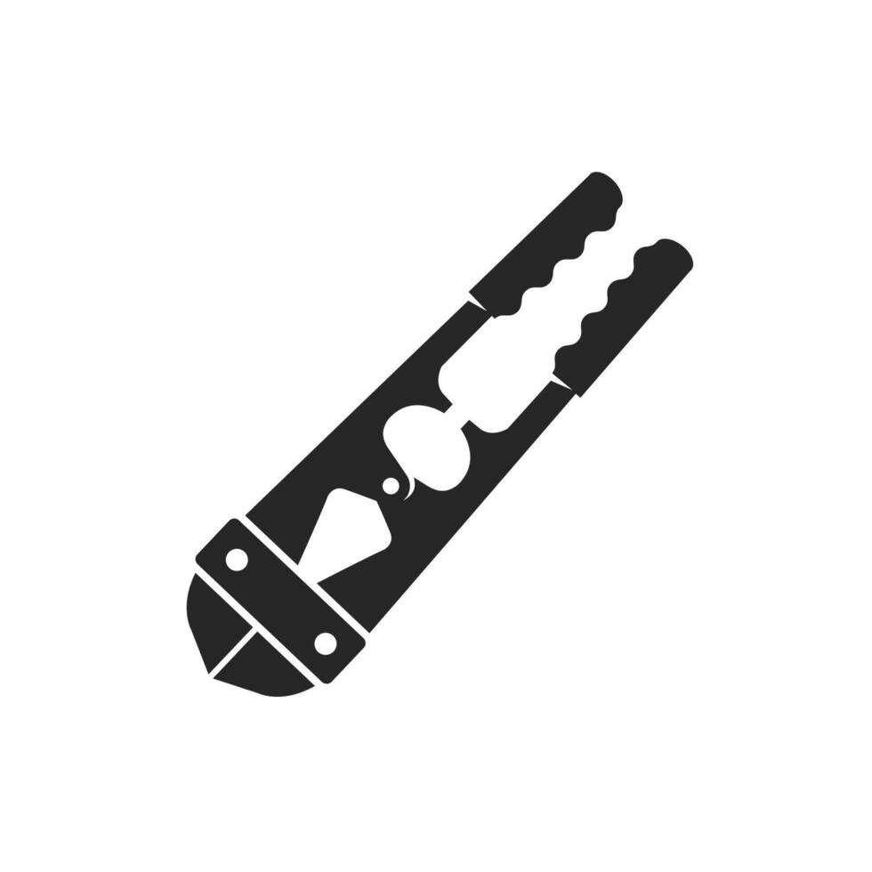 Wire cutter icon in black and white vector