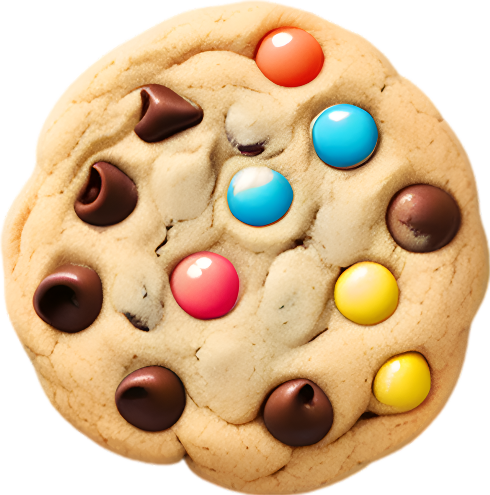 AI generated Chocolate Chip Cookies icon, a cute colorful Chocolate Chip Cookies icon. png