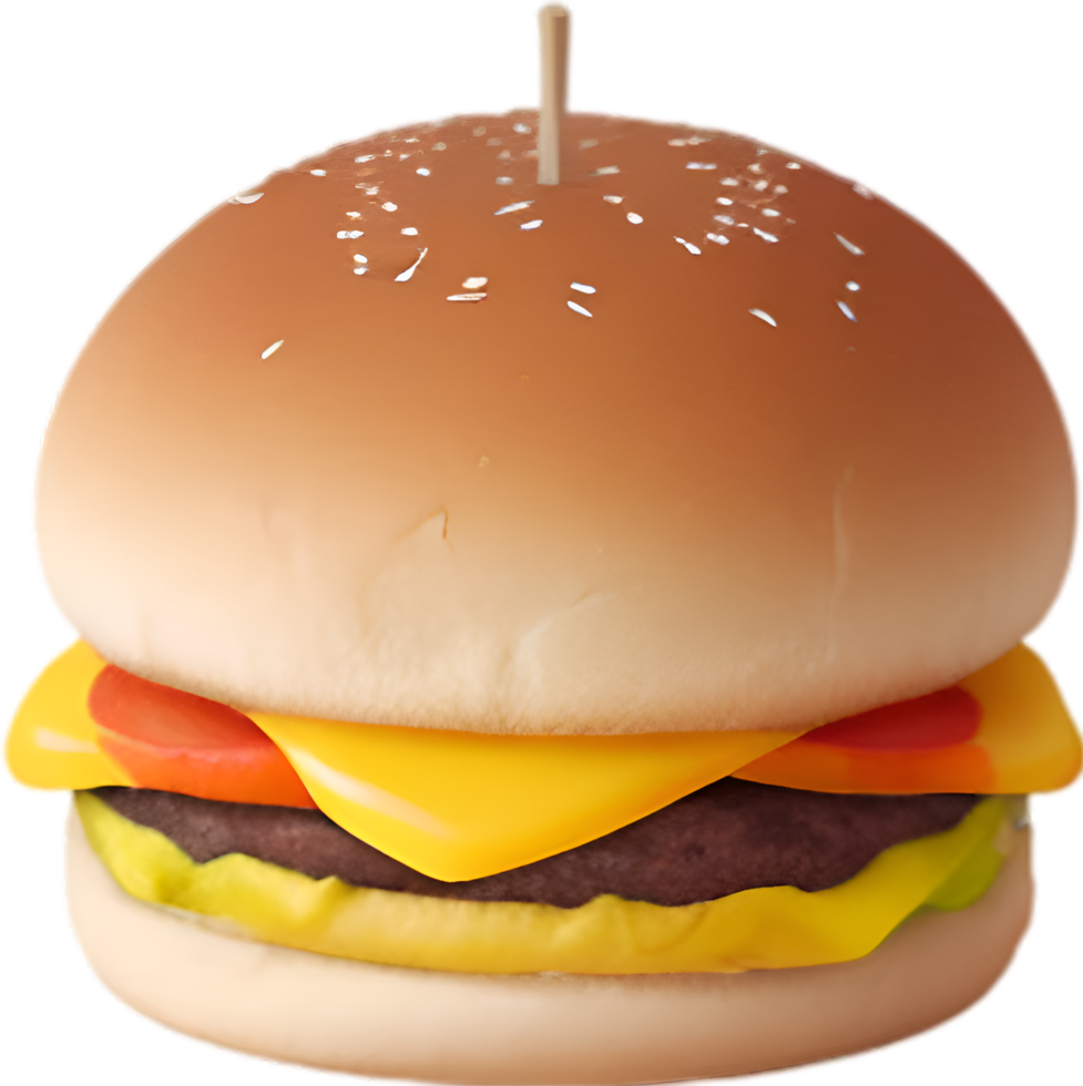 ai generado hamburguesa icono, linda vistoso hamberger icono. png